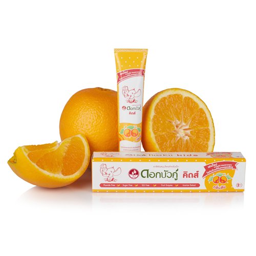 Dokbuaku Kids Orange Flavor Herbal Toothpaste